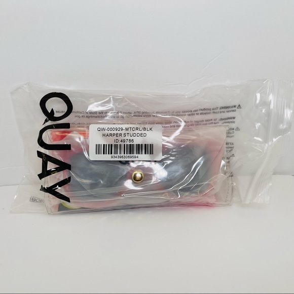 Quay x Saweetie Harper Studded Sunglasses Matte Coral/Black ID:49786 - Picture 9 of 10